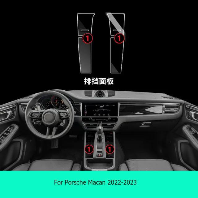 Car Interior Door Center Console Media Dashboard Navigation TPU Anti-scratch Protector Film For Porsche Macan -