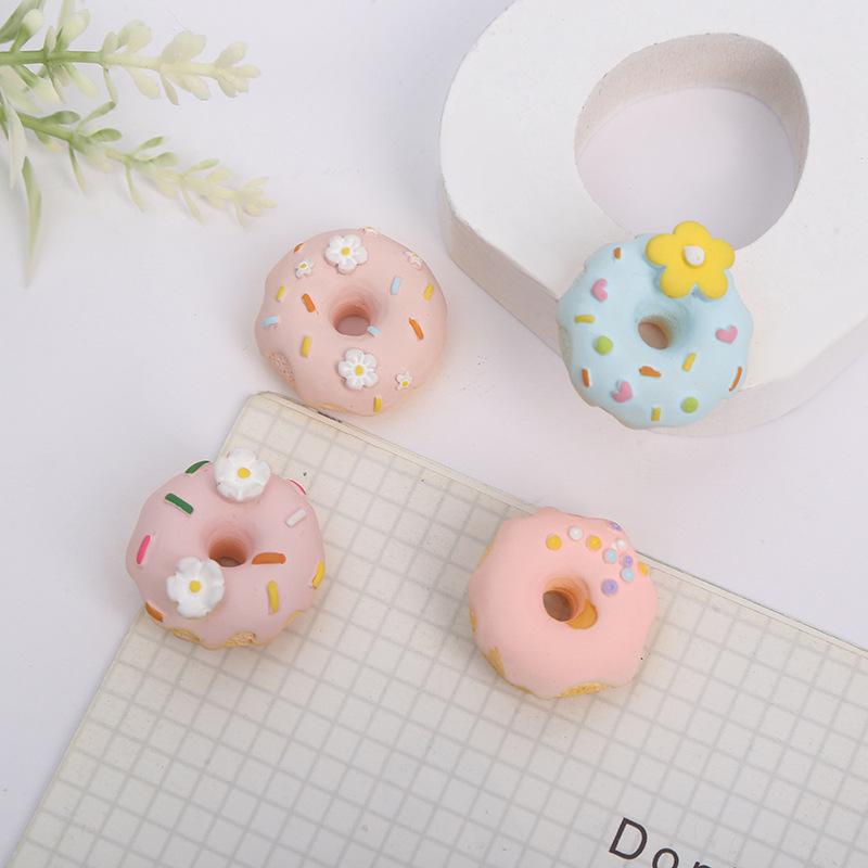 Cartoon Donut Trendy Handpainted Resin Material Summer 2021 Collection