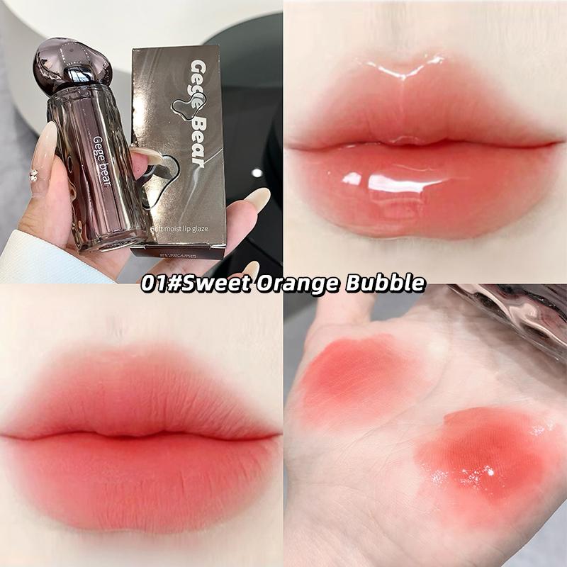 GEGE BEAR Matte & Watery Lip Glaze Long Lasting&Non-Sticky Lip Gloss, Delicate Texture&Moisturizing Lipstick