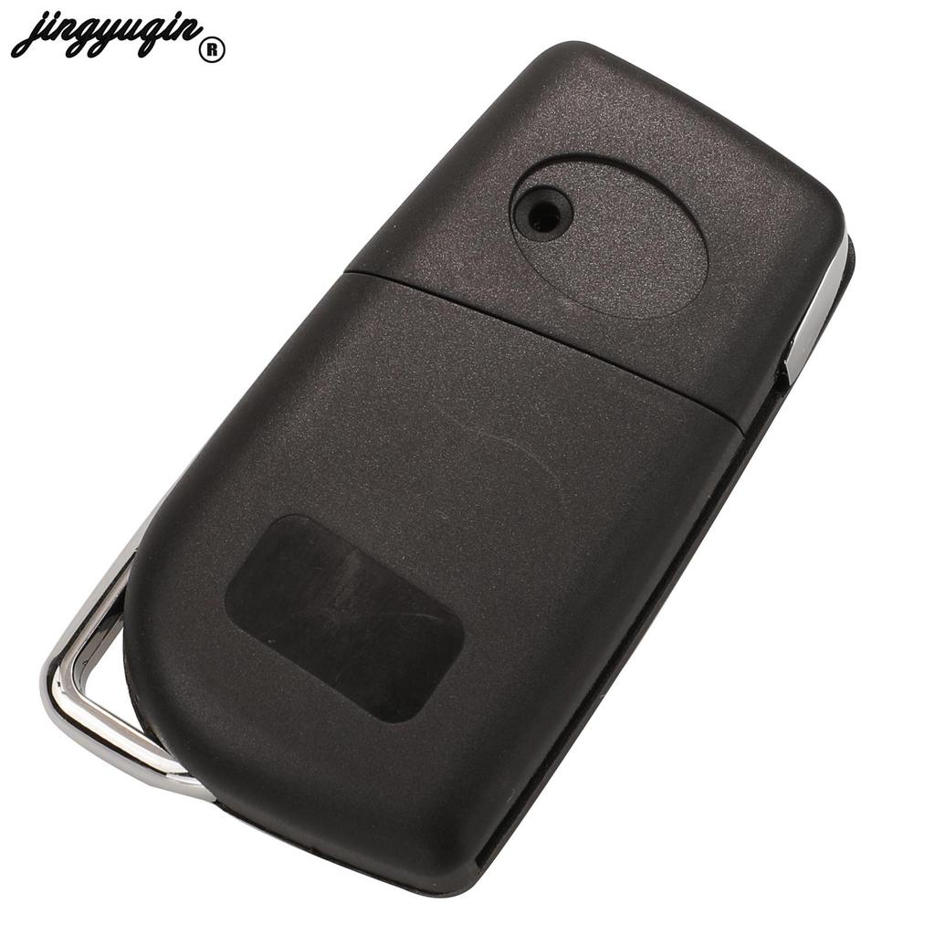 Jingyuqin 2/3 Buttons Flip Remote Car Key Shell Case For Toyota Corolla Rav4 Before 2013 Toy43 Toy48 Va2 Blade Replacement
