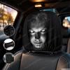 Grappige Schrik Prank Auto Hoofdsteunhoes, Angstaanjagend Gezichtsmasker Print, Universele Elastische Pasvorm Halloween Voertuig Interieur Decoratie