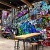 Vintage Mural 3d Graffiti Wallpaper Restaurant Cafe Background Wall Decoration Mural