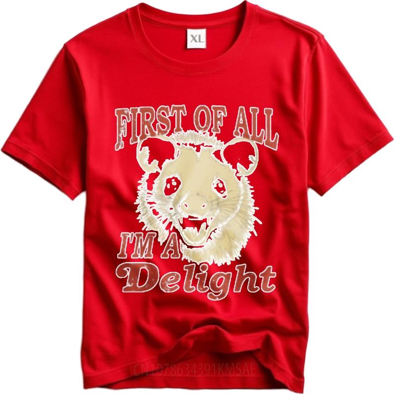 Street Wear For Unisex Short Sleeve Tshirt Daily Wear First Of All Im A Delight Opossum Face Cool For Unisex Teeshirt Cheap Tshirt