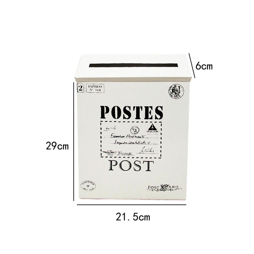 Wall Hanging Mail Box Opinion Box Metal Postbox Letterbox Wall Mounted Mailbox for Outdoor Yard Home Office Front Door Garden