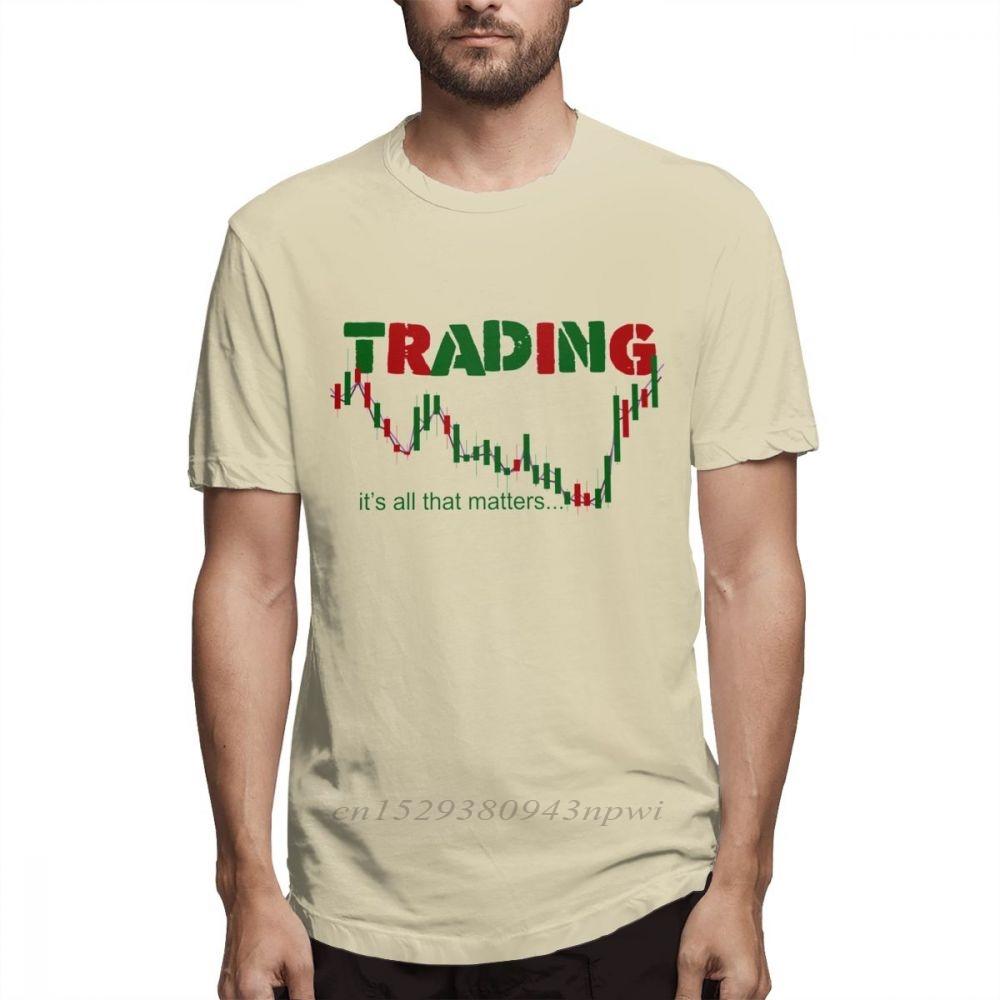 Mens Oneck Share Stock Trading Tee Shirt Investment Forex Stock market Candlestick chart Harajuku T shirt