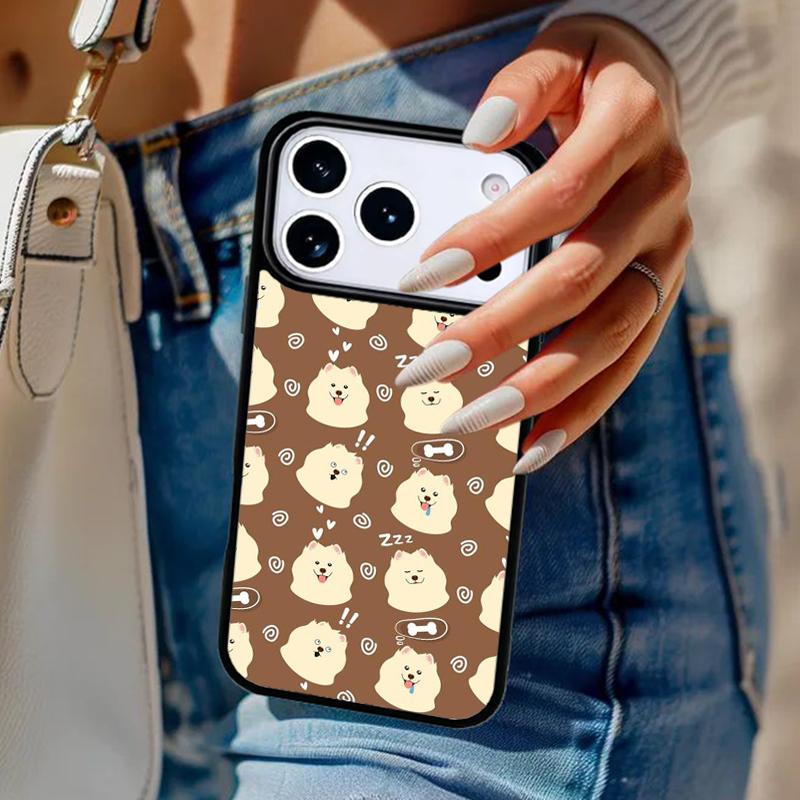 Samojeden Welpen Handyhülle Für iPhone 17 Air 14 15 13 12 Max Hülle Für Apple 16e 11 Pro Max Plus Coque