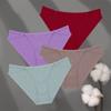4Pcs Cotton Striped Underwear Women's Double Belt Panties Sexy Low Waist Solid Briefs Female Breathable Comfort Lingerie