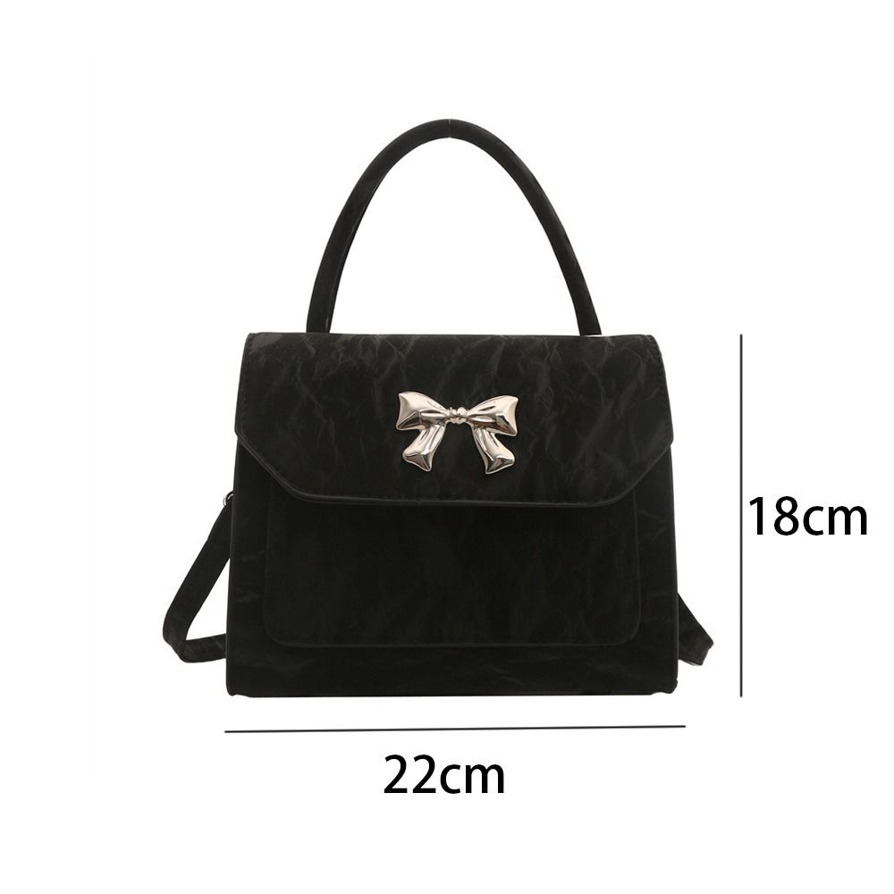 Simple Bow Crossbody Bag Fashionable Leather Handbags Y2K Trend Underarm Bag  Women