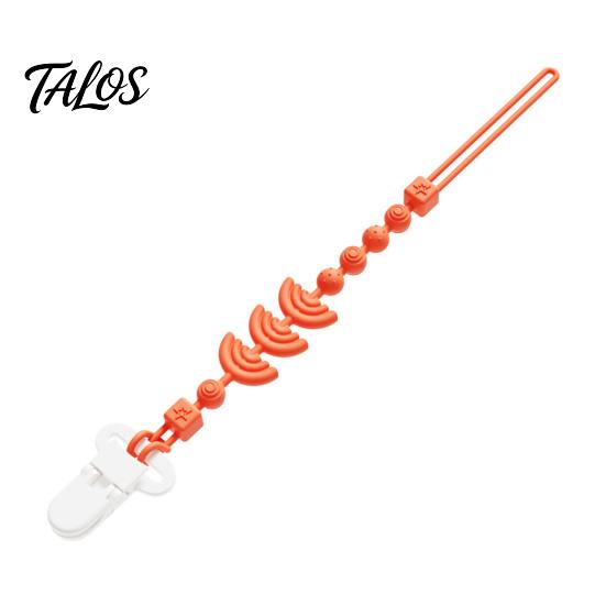 Silicone Pacifier Clip with Teether for Infants, BPA-Free Chewable Baby Anti-Drop Holder Universal Strap Chain 0-24 Months, Boil-Safe Integrated