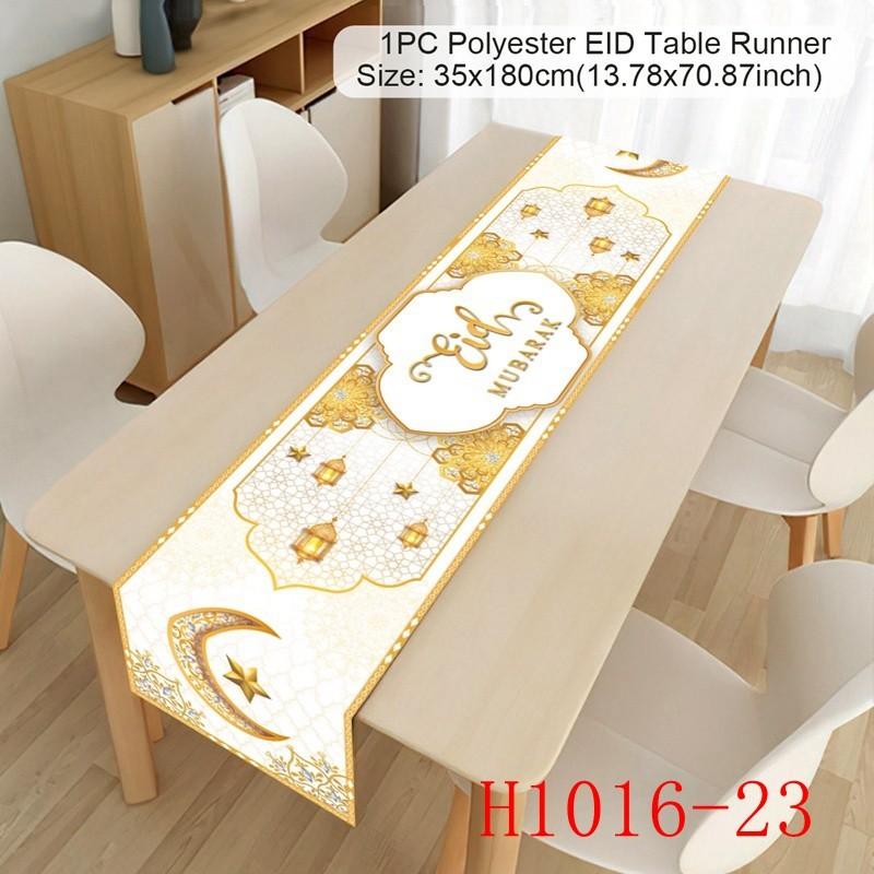 Eid Mubarak Tablerunner Ramadan Decoration For Home 2025 Islamic Muslim Party Supplies Eid Al Adha Ramadan Kareem Tablecloths