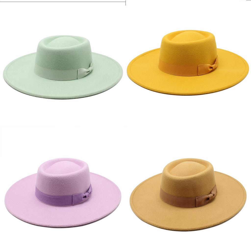 Wool Felt Fedora Hat For Men Women With Wide Brim In Classic Black For Formal Events