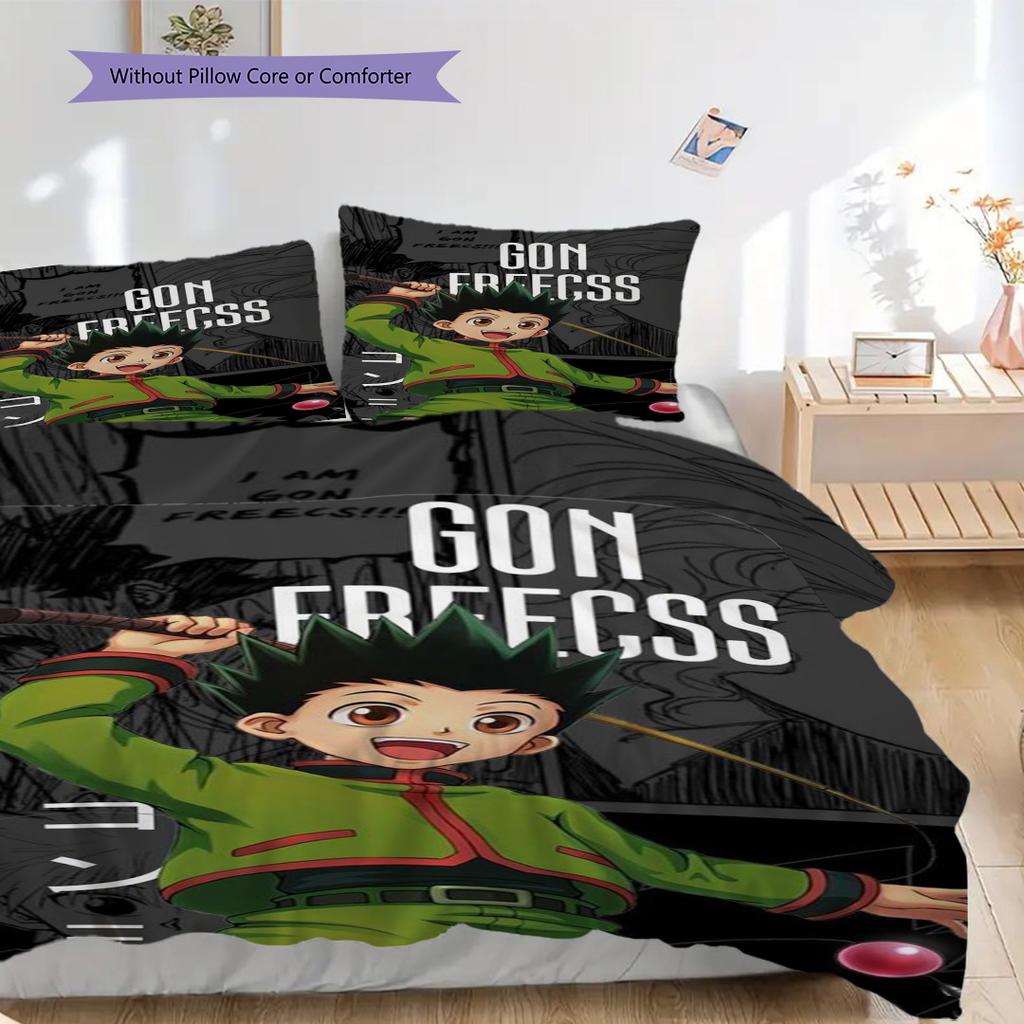 Gon Freecss Adventure Bedding 1 Duvet Cover 2 Pillowcase Without Core Soft And Comfortable Duvet Cover And Pillowcase Gift