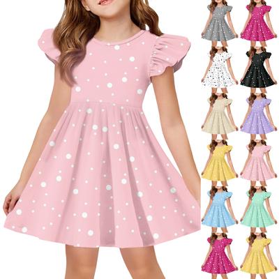 Girls' Summer Princess Dress , A,Line T,Shirt Dress Easter Day