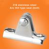 Concave Base Mount Bimini Top Fitting 316 Stainless Steel Deck Hinge Boat Accessories  Marine Boat