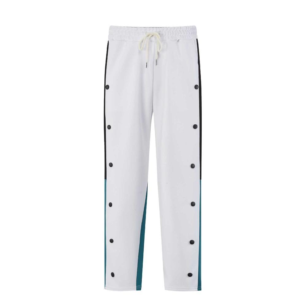 Men s casual trousers, plus-size sports trousers, long trousers, SHEIN trousers, fashionable S белый