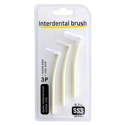Tägliche Interdentalbürste L-Form SSS 0,7 mm 3er-Pack CH061