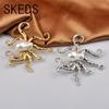 SKEDS Broches Épingles Médaillons Poulpe Métal Perle Femme Design Simple Mode Punk Animaux Badges Vêtements Manteau Accessoires Corsage