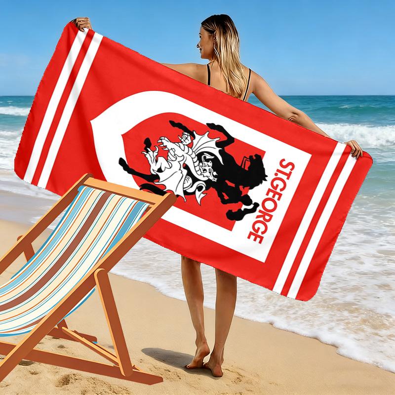 St George llawarra Print Beach Towel, Large Soft Quick Dry Towel for Beach Camping Swimming