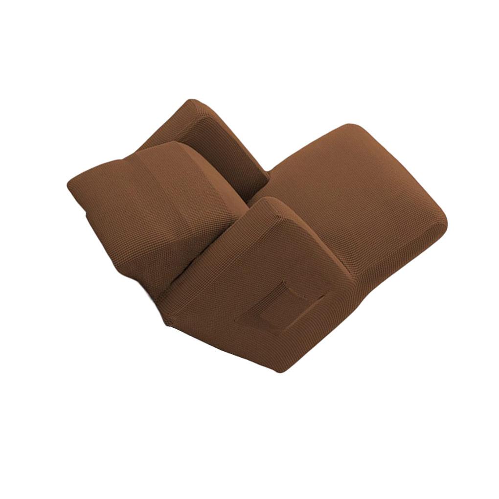 

Recliner Cover Universal Solid Color Full Sleeve Slipcover Chair Dust-proof Seat Anti-slide Protector for Bedroom Room coffee