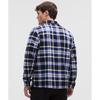 Lululemon Brushed Woven Overshirt Prospect Plaid Black Pigment Blue