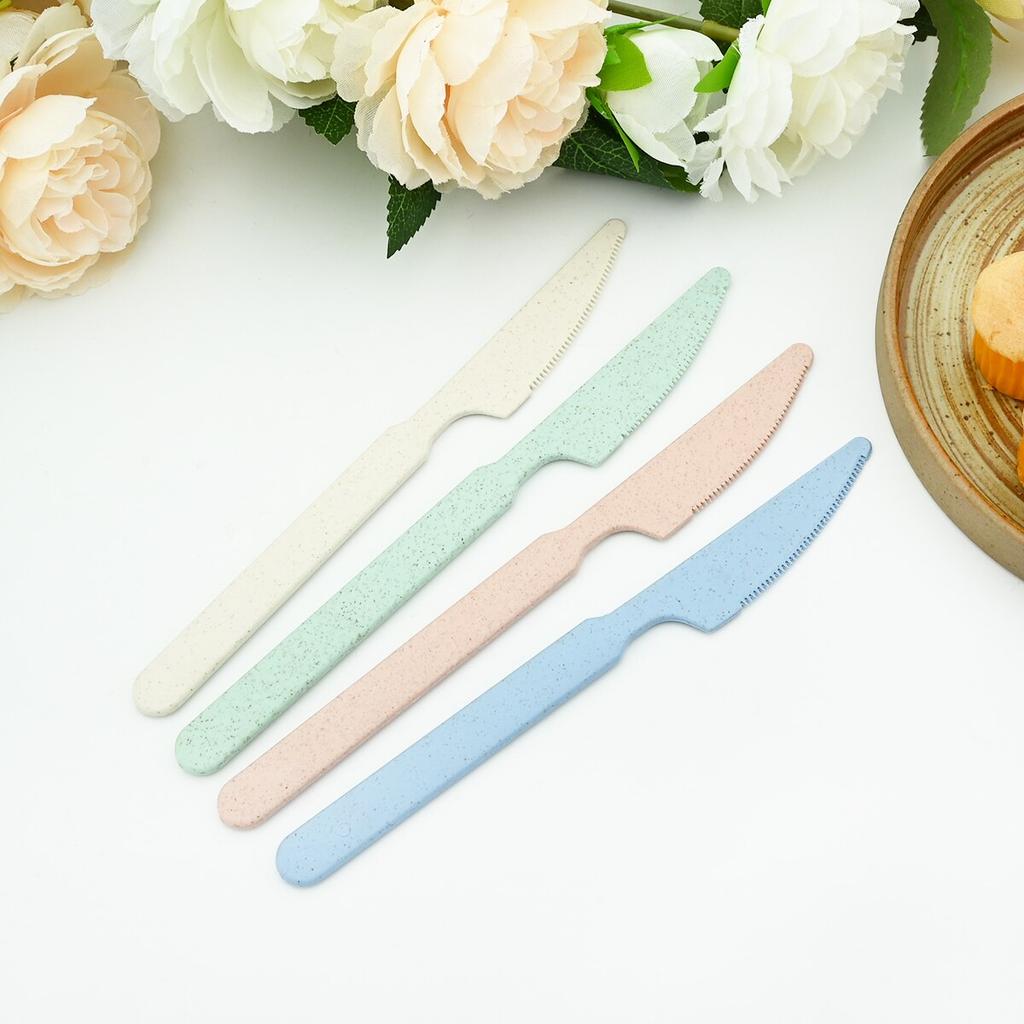 Convenience Travel Dinnerware Box Knife Fork Spoon With Portable Wheat Cutlery Flatware Set Kitchen BBQ Tableware Set