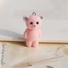Charming 3D Cartoon Cat/Bear Keychain Cute Animal Bag Decoration for Women Girls Stylish Keychain for Car Keys and Bags