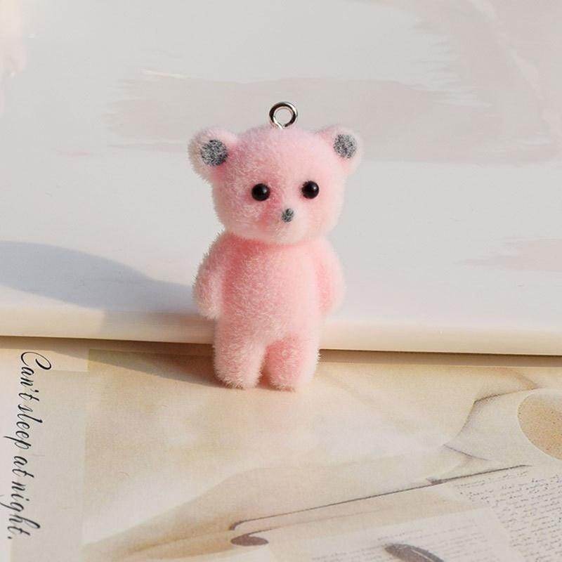 Charming 3D Cartoon Cat/Bear Keychain Cute Animal Bag Decoration for Women Girls Stylish Keychain for Car Keys and Bags