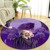 1pc Addams Family Wednesday Enid1 Design Printed Area Round Carpet for Bedroom Living Room Home Decor Rugs Mat Non Slip Mat Rug for Bedside