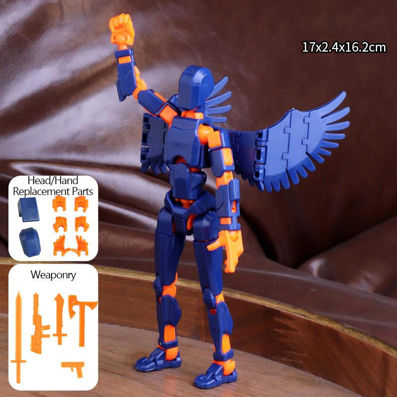 Sada akční figurky, obří meč Robot Akční figurka Robo 3D vytištěná 13 Akční figurka Fidget Toys kloubová, Sběratelé Desktop