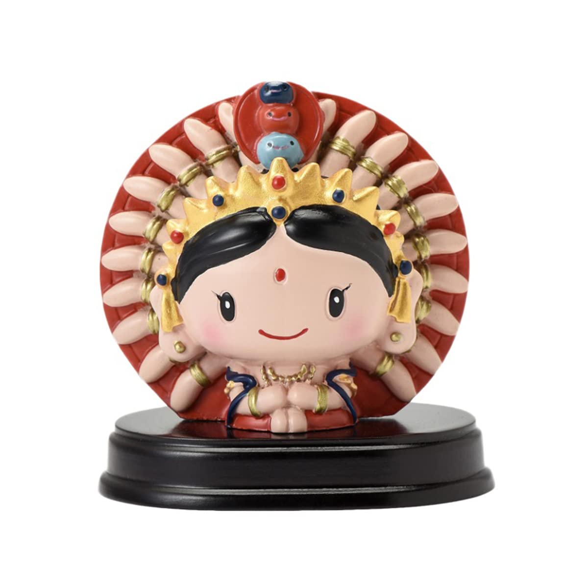 

Cute Miniature Buddha Statue, Thousand-Armed Kannon Bodhisattva, Guardian of the Zodiac, 75mm, Feng Shui, Good Luck, Buddhist Statue, Collectible,