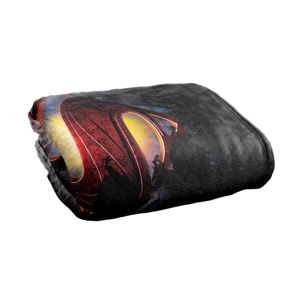 SUPERMAN Man Of Steel Grungy Silky Shield Supersoft Blanket