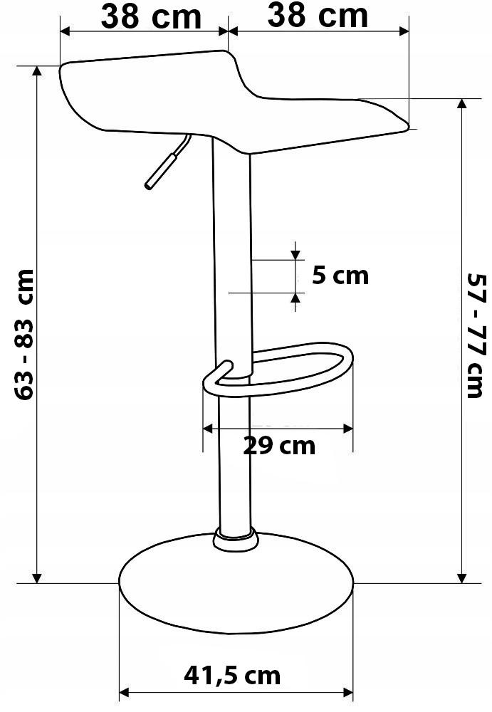 VIA Black Eco Adjustable Stool
