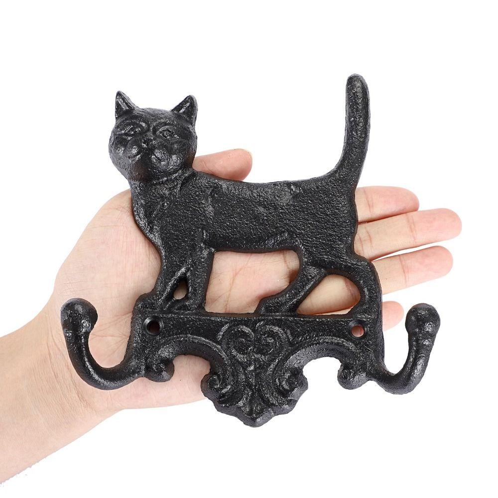 Animal Theme Heavy Duty Wall Mounted Hook Vintage Rustic Double Hook Decorative Towel Hook Home Decor