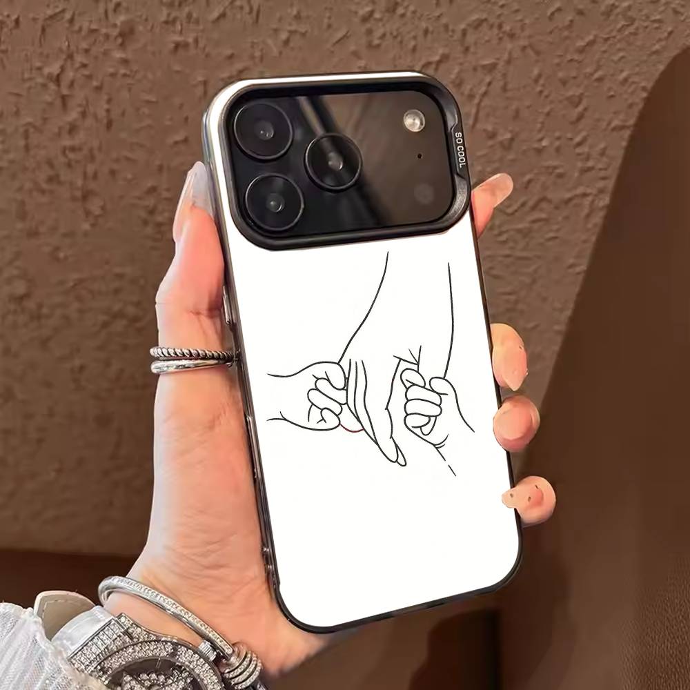 

Baby Mom daughter Son Dad Hand Phone Case Color Silver Shell For IPhone 17 16 15 14 13 12 11 Pro Max Plus iPhone16se4