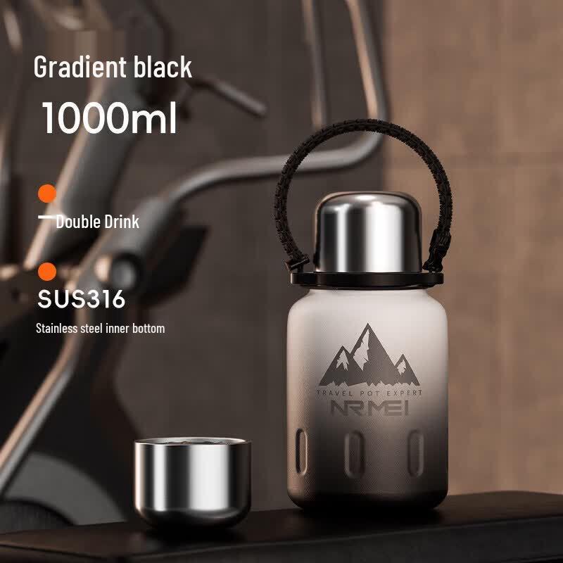 Youluo 2000ML Insulated Outdoor Water Bottle with Straw 2000ML