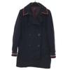 Wool Blend Pea Coat S Navy Women Used