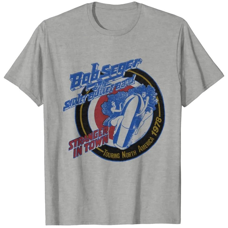 

1978 BOB SEGER Silver Bullet Band T Shirt Grey Gift family fast Shipping E941 Unisex T-Shirt L