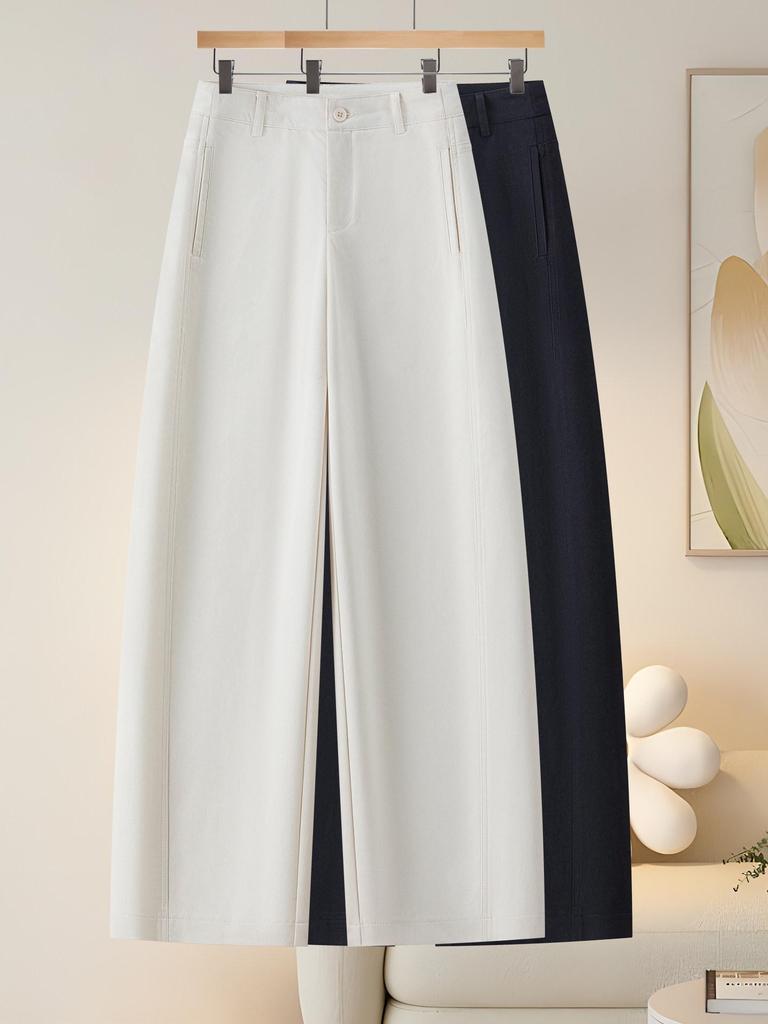 Women's Summer 2026 Casual Solid Color Loose-Fit Scythe Pants with 3D Cut