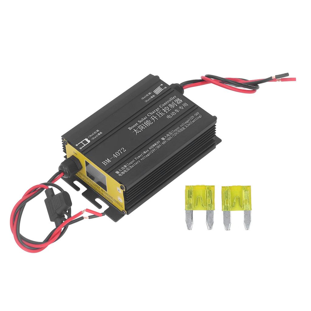 MPPT Solcelle Boost Kontroller Solcellepanel Ladeleregulator for 24V 36V 48V 60V 72V Batteri Elbil Sykkel 12‑50V 400W