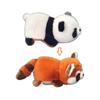 Cute Transforming Plush Birthday Gift [New Model] Double-Sided Toy, Large, (RABBIT-ELLEPHANT) (ORANGE-WHITE)