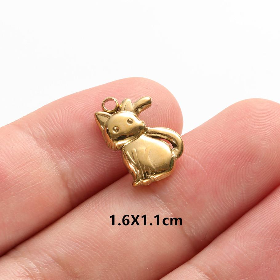 6pcs Fashion Animal Pendant Sea Turtle Tail Horse Stainless Steel Lobster Bird Charms for Jewelry Making Bulk Handmade Keychain