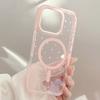 For  Pink Stars Cute Transparent TPU Case for For Iphone 16 1 12 13 14 Pro Max 11 16proMax Magnetic Wireless Charging Cover