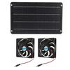 20W Solar Panel Fan Kit Heat Dissipation Ventilation Solar Powered Dual Fan with Switch for Chicken
