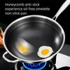 Non Stick 316 Stainless Steel Wok Non Coating Honeycomb Pot Pan Wok  Gas Induction Cooker
