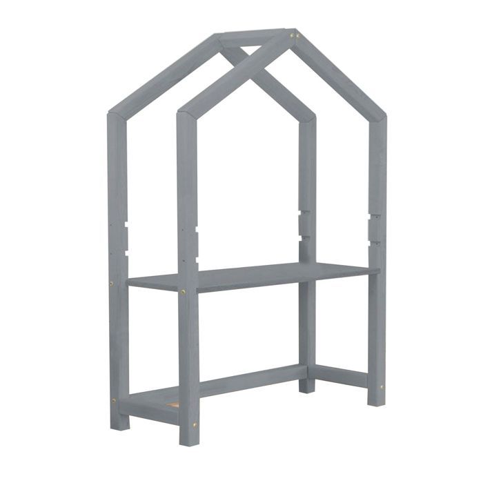 Bureau enfant cabane STOLLY bois gris