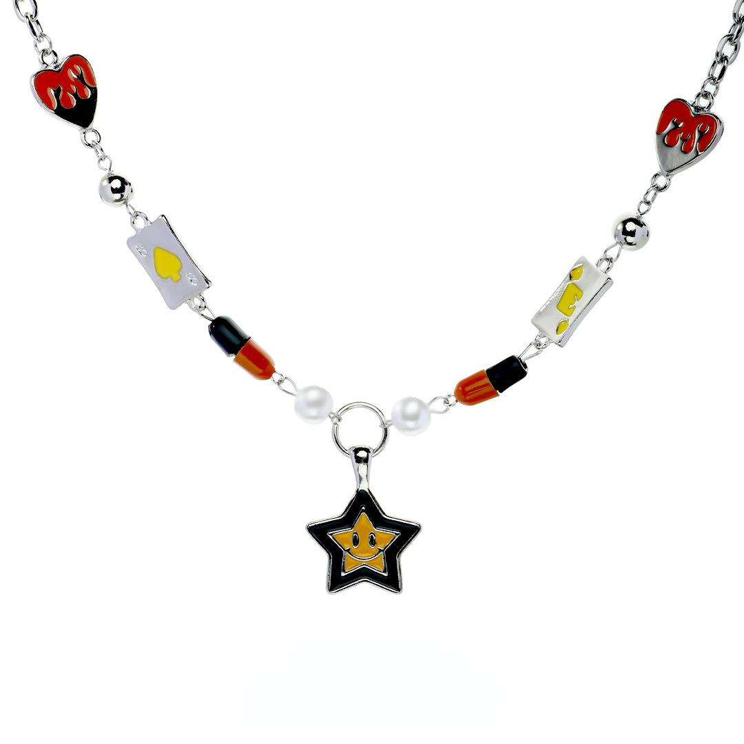 

Счастливое улыбающееся лицо дофаминовое женское ожерелье модный дизайн роскошное универсальное ожерелье ювелирный подарок