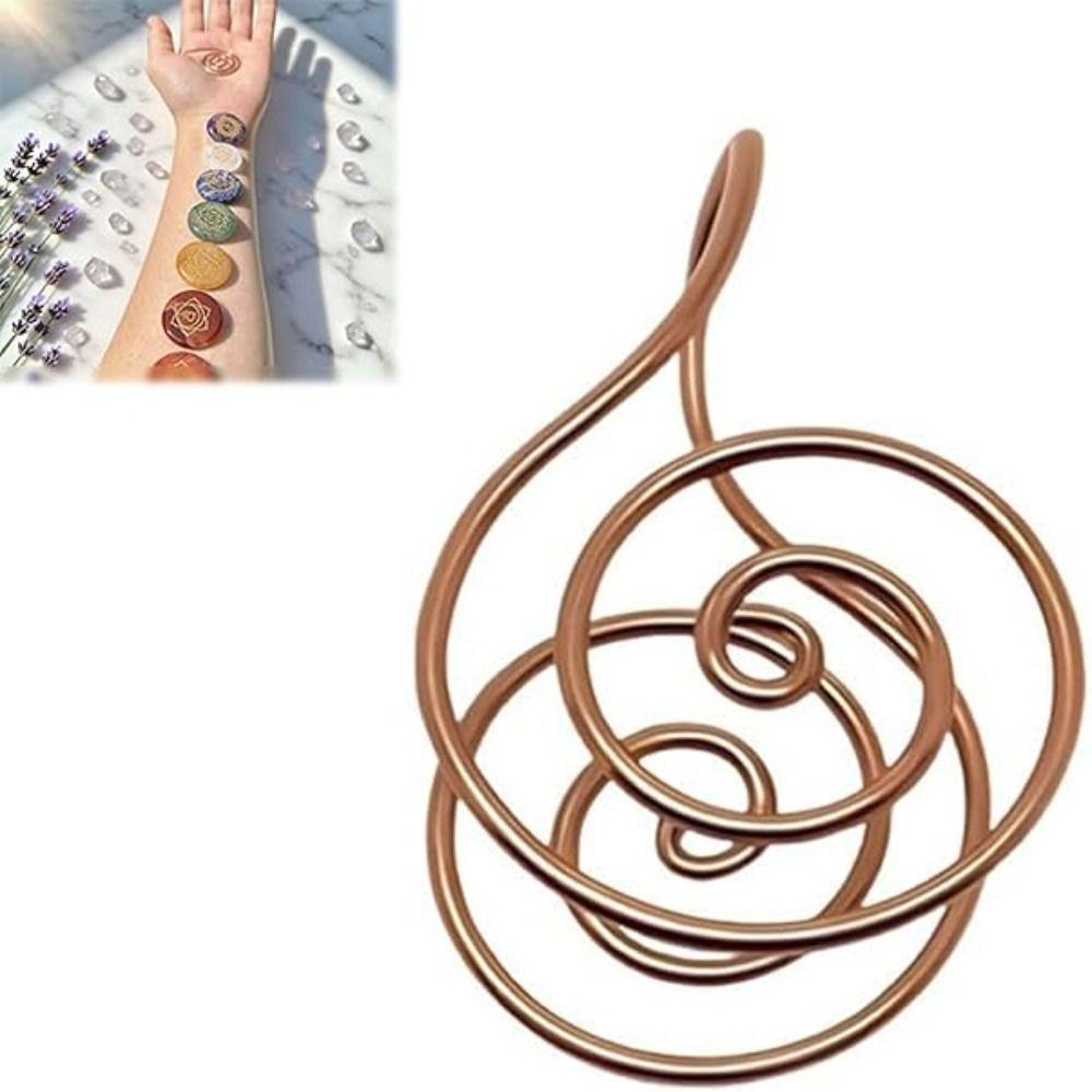Portable Copper Palm Ring Adjustable Reiki Energy Spiral Hand Ring  for Meditation & Energy Healing