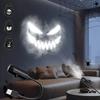 Skull Projection Lamp USB Halloween Night Light Dark Ceiling Wall AtmosphereLight 360Degree Rotating Switchable Pattern Design
