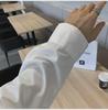Men's British Yuppie Gray Long Sleeve Shirt - High-End, Mature Style, Oversized Trend