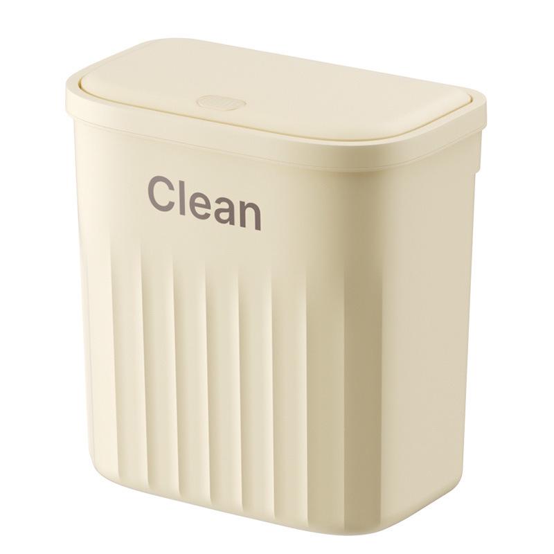 Wall-mounted Bathroom Trash Can with Lid, Large Capacity, for Kitchen, Living Room, and Toilet Paper